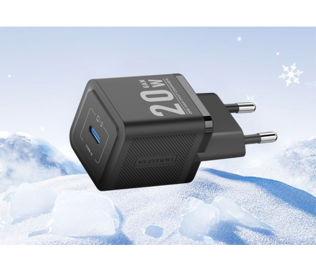Vention Ładowarka USB-C 20W GaN czarna - 1543399 - zdjęcie 2